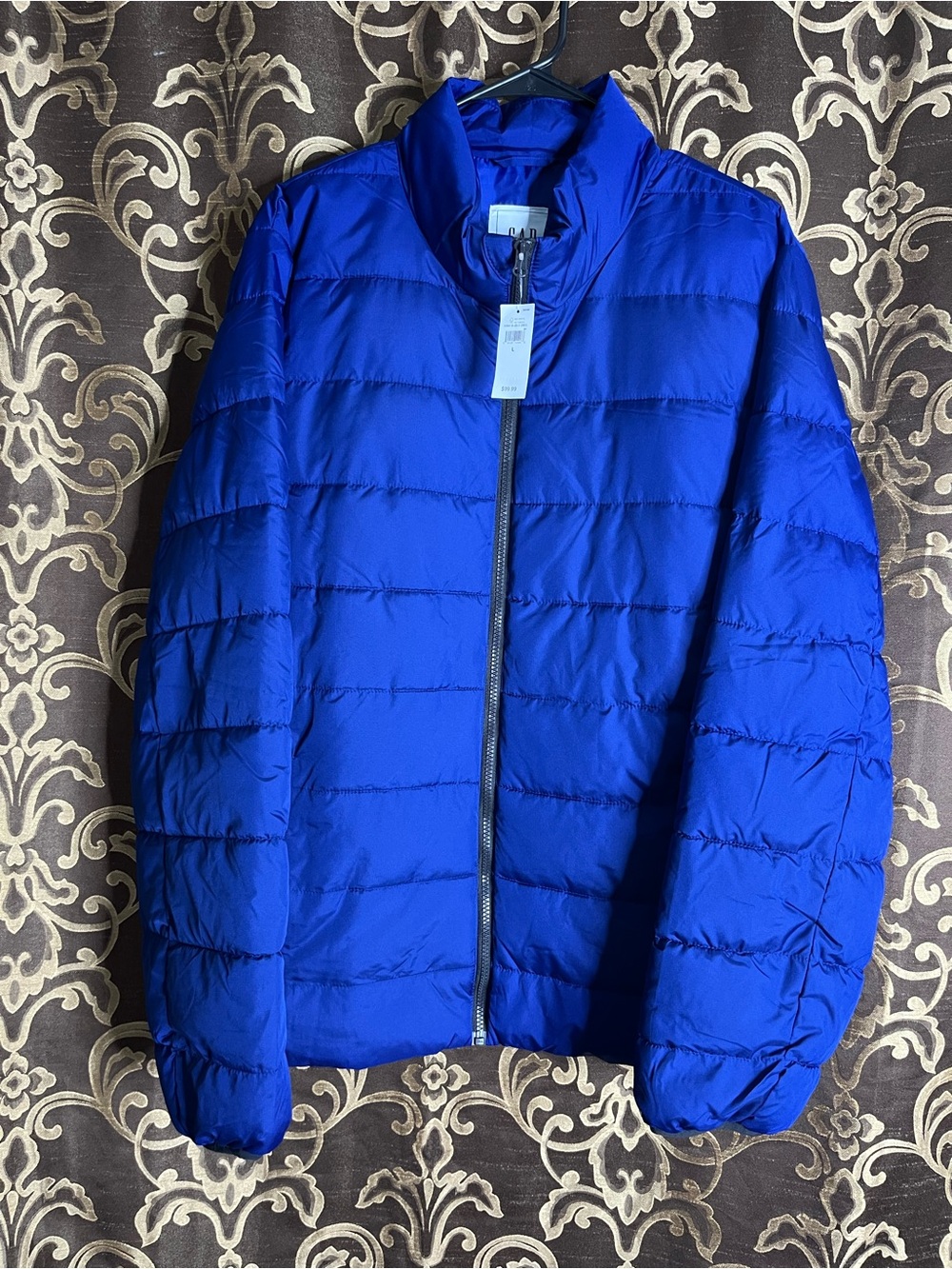 GAP Men's Lightweight Puffer Jacket - Blue